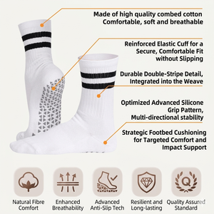 Custom Pilates Grip <b>Socks</b> OEM Cotton Jacquard Embroidery Anti Slip Yoga Dance <b>Socks</b> with Logo Custom <b>Socks</b> Pilates <b>Socks</b> - Product Image 2
