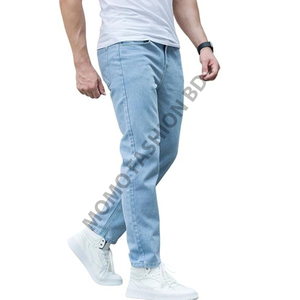 กางเกงยีนส์ขายาวสำหรับผู้ชายกางเกงผ้าเดนิมสไตล์ตะวันตก - Product Image 5