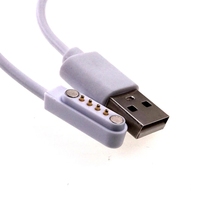 Pogo-fuente de alimentación de 4 pines, Conector de Cable de carga magnético USB, fuente de alimentación de 2,50mm