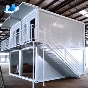 Kit Rumah Prefabrikasi Rakitan Australia 40ft Portabel Rumah Kontainer Prefab 3 Kamar Tidur