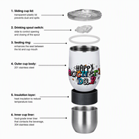 Mug Kopi Custom 12oz Dinding Ganda Vakum Terisolasi Stainless Steel Tumbler Cangkir Kantor Tutup Cangkir Hadiah Rumah Produk Promosi