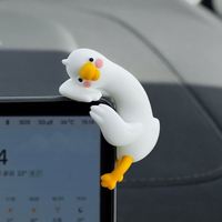 Adornos de Plástico para Consola de Coche con Forma de Ganso Blanco Grande, Estilo de Dibujos Animados, Venta al por Mayor