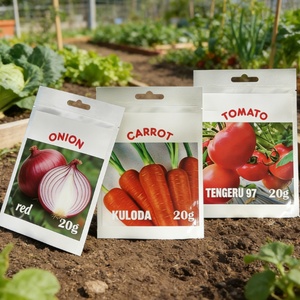 Custom Printed Mylar Ziplock Seeds <b>Bag</b> Emballage Alimentaire Sachet for Vegetable Tomato Sunflower Forage Flower Seeds <b>Bags</b> - Product Image 1