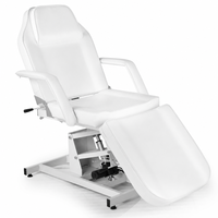 Table de massage pliable à vérin hydraulique, 360 °   Lit de salon inclinable et rotatif avec structure en acier pour institut de beauté, spa, hôpital