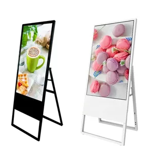 49 inch tầng đứng xách tay kỹ thuật số Áp phích Battery Powered LCD tương tác kiosk <span class=keywords><strong>Android</strong></span> kỹ thuật số màn hình hiển thị cho quảng cáo - Product Image 5