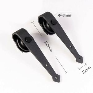 WEKIS Brass/Steel Barn Door Hardware System with Screw Installation for Bedroom & Outdoor Use-Modern Sliding Door - Product Image 4