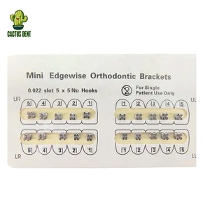 Diş sarf malzemeleri 0.022 yuvası standart mini edgewise metal parantez/diş ürünleri ortodontik parantez tercihli fiyat - Product Image 2