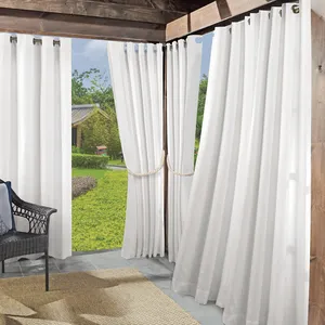Outdoor Window Curtain Waterproof UV Bloacking grommet curtains for indoor outdoor and patio