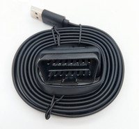 Câble d'extension USB 16 broches OBD2 mâle 1.5m vers OBD OBD II OBD2 adaptateur de câble rallonge de Diagnostic automatique de voiture