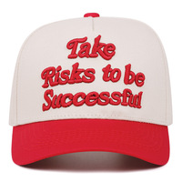 Gorra de Béisbol Unisex OEM 100% Algodón, Personalizada con Bordado 3D, Deportiva, de 5 Paneles, con Visera Curva, Dos Tonos, Ajustable con Cierre a Presión