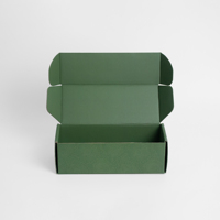 Boîte d'emballage d'expédition verte personnalisée boîtes d'emballage en carton kraft pliantes en carton ondulé pour emballage cadeau boîtes en papier