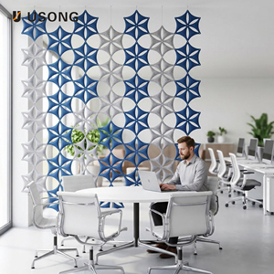 Panneau Acoustique 3D Flocon de Neige en PET, Solution Anti-Bruit en Polyester Conforme ROHS, Installation <span class=keywords><strong>Facile</strong></span>, Idéal pour Bureaux et Hôtels, Cloison de Séparation - Product Image 4