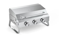 Vente en gros, plateau de Table pour l'extérieur, 3 brûleurs, cuisinière à gaz, barbecue amovible pour bœuf