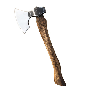 Ascia da taglio in acciaio al carbonio stile vichingo con manico in <span class=keywords><strong>legno</strong></span> marrone per giardino e foresta, all'ingrosso - Product Image 5