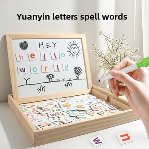 Rompecabezas de Madera con Letras del Alfabeto <span class=keywords><strong>Inglés</strong></span> para Niños, Juguetes Educativos Tempranos para el Aprendizaje Cognitivo con Divertidos Juguetes de <span class=keywords><strong>Palabras</strong></span> - Product Image 2
