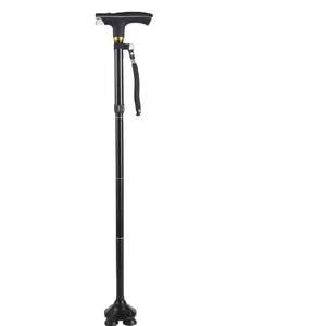 Bâton de randonnée télescopique en alliage d'aluminium, pliable, avec embout en caoutchouc, pour les voyages en plein air et l'alpinisme - Product Image 4