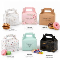 Boîtes cadeaux XJY avec motifs créatifs personnalisés, avec poignée, boîte à biscuits, emballage, petites boîtes à bonbons, boîtes à beignets