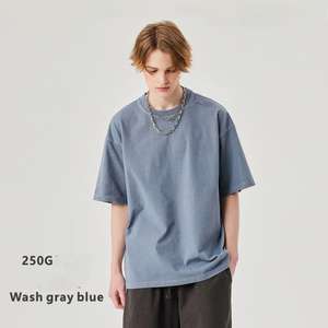 Wholesale Custom Logo Men's T <b>shirt</b> Sport <b>Oversize</b> Heavy Weight Gym Vintage Distressed Cotton Fabric Men's Short-Sleeved T <b>Shirt</b> - Product Image 1