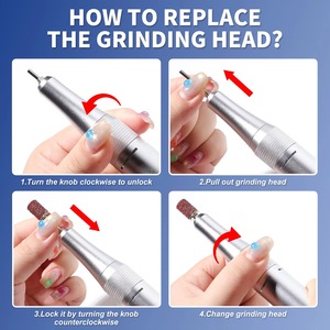 Low Noise Professional Nail <b>Drill</b> 45000RPM Electric Nail File Machine for Salon Tools - Product Image 6