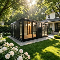 Maison préfabriquée extensible à 2 chambres, maison mobile moderne de type conteneur pour habitation, bureau, hôpital, villa