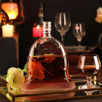 Bouteilles en verre personnalisées hautes et fines, vides, transparentes, pour spiritueux, pour la vodka artisanale, emballage commercial de spiritueux de qualité supérieure