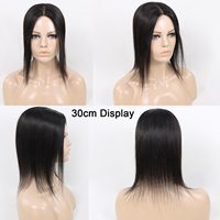 Prothèses capillaires chinoises en cheveux humains naturels pour femmes, pour cheveux clairsemés, sans frange, avec base mono plus large