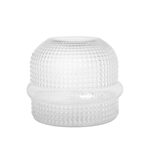 Hand Blown <b>Clear</b> Hobnail Glass Vase Multi Use Bubble Glass Vase for Home Office Wedding Flower Arrangement <b>Table</b> Decor - Product Image 1