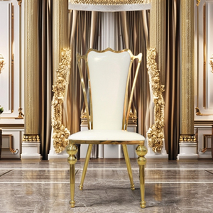 <span class=keywords><strong>Chaise</strong></span> de banquet moderne en acier inoxydable doré Tissu durable Restaurant Fêtes de mariage Hôtels Salons <span class=keywords><strong>Chaise</strong></span> d'hôtel en plein air - Product Image 2