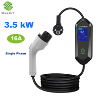 Nouveau chargeur EV portable 3,5 kW pour usage domestique, Mode 2, Niveau 2, 16A, IP67, écran LCD 2,8 pouces, câble TPU 5 m, garantie 2 ans pour BYD