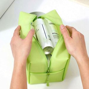 Summer New Arrival Promotional Jelly Color Wash Silk Screen Printed <b>Toiletry</b> Bag Swimming Travel Cosmetic <b>Storage</b> Bag Waterproof - Product Image 3