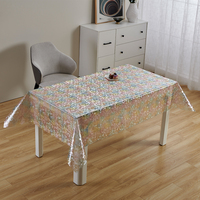 Nappe rectangulaire RNPT en PVC, motif carreaux fins arc-en-ciel, translucide, pastel, pour la salle à manger au quotidien