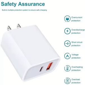 PD 20W Power <b>Adapter</b> <b>Type</b>-<b>C</b> Fast Charging USB A+<b>C</b> Wall Charger for Phone 14 15 Pro Max - Product Image 2
