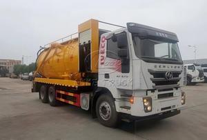 Camion-citerne à jet d'aspiration sanitaire SAIC‑1VECO HONGYAN 6x4, moteur Yuchai 8L, pompe à vide à anneau d'eau auxiliaire, pompe HPP 350L/min - Product Image 3