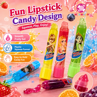 Vente en gros de bonbons liquides Crazy Hair Lipstick, saveur de fruits sucrés, forme de princesse, bonbons en gelée pour enfants