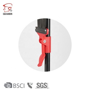 Râteau télescopique Râteau à main de jardin Tête réglable 15 dents en fer Poignée souple Poignée confortable Râteau à feuilles - Product Image 4