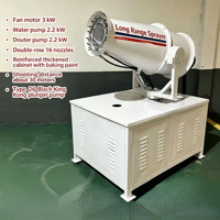 Canon à brouillard électrique automatique 380V pour la lutte antiparasitaire agricole, pulvérisateur de brume 20-60M, machine de suppression de la poussière, pour cultures et contrôle des vecteurs de moustiques