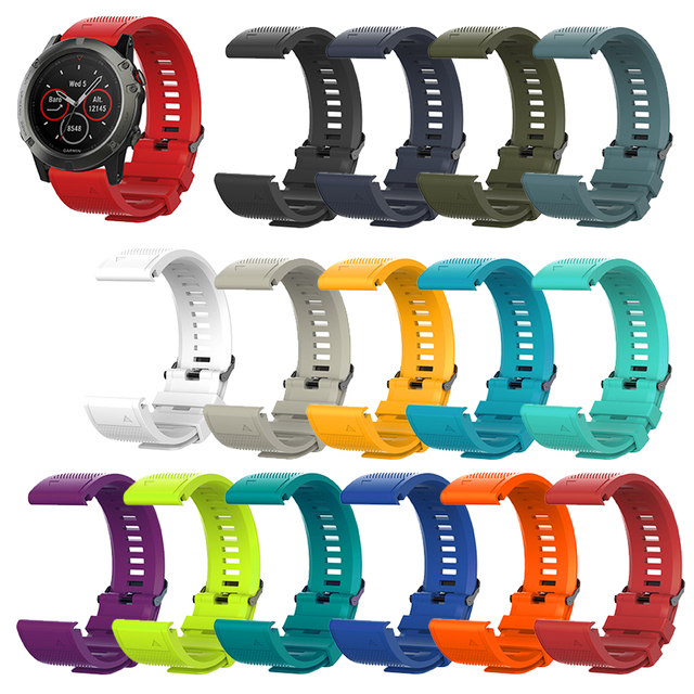 20 22 26mm Replacement Silicone Watchband Garmin Fenix 6 Pro 5 5X Plus 3HR Fenix7 Fenix7X Quick Release Easyfit Wrist 7 Colors