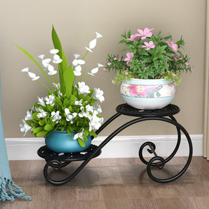 Support de plantes en fer forgé sur pied, style européen, pour balcon domestique, étagère à fleurs multifonctionnelle pour salon <span class=keywords><strong>intérieur</strong></span> - Product Image 6