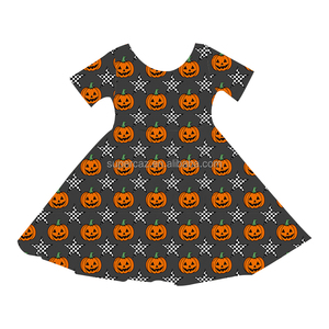 Vestido de bambú suave con estampado de lazos negros para niñas pequeñas Vestido de pijama bonito para niñas con patrón personalizado Suministro de fábrica - Product Image 2