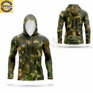 Sweat à capuche de pêche en plein air UPF50+ à séchage rapide, imperméable, en polyester, pour hommes, avec logo personnalisé et design camouflage intégral - Product Image 6