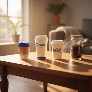 Vasos de Papel Desechables Personalizados Sunshine para Café, 4oz, 8oz, 12oz, 16oz, 20oz, 22oz, Vasos para Llevar con Tapas de PLA para Cafeterías, Cumplen con RoHS - Product Image 6