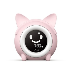 Cute Cat Ear Digital <b>Alarm</b> <b>Clock</b> Silent <b>Non</b> <b>Ticking</b> LCD Desk <b>Clock</b> with Night Light for Kids Bedroom Gift - Product Image 1