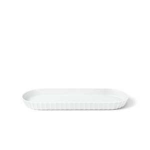 Plateau de service ovale en polypropylène blanc 37.5x15 cm - Product Image 1