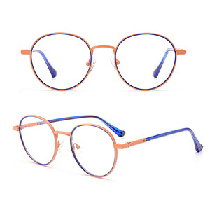 LJM6001 Métal Rétro Rond Unisexe IP galvanoplastie Artisanat Optique Cadres <span class=keywords><strong>Lunettes</strong></span> Montures <span class=keywords><strong>Lunettes</strong></span> Vente en gros <span class=keywords><strong>Lunettes</strong></span> - Product Image 1