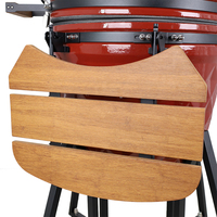 Barbecue Kamado de haute qualité de 22 pouces à motif diamant - Fumoir en céramique moderne haut de gamme avec allumage électronique et commande tactile