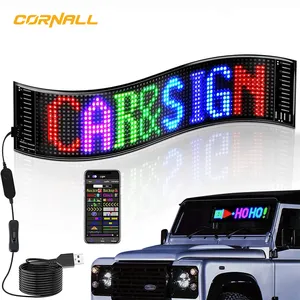 LED-Auto-Bildschirm App-Steuerung Flexible LED-Schilder Nachrichten Scrolling LED-Zeichen-Anzeige für Autos Digital anzeige