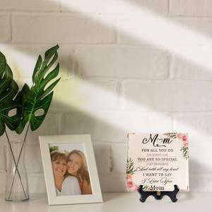 Plaque en céramique personnalisée, cadeau d'anniversaire, décoration de maison, pour fête des mères - Product Image 2