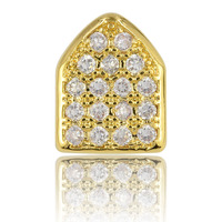 G-057 Nouveau Micro-Pavé Zircon Unique Or Dents Grills Micro-Pavé Zircon Hip-Hop Corps Bijoux Rappeur Bracelet Fabricant