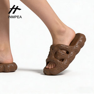 Mules à plateforme en EVA respirantes à motif d'arbre Inmpea, marron, à bout ouvert, pour femmes, été automne - Product Image 4