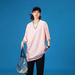 Custom Logo230gsm Oversized Printed T-shirt 100% Cotton Loose Sleeve Men's T-shirt - Product Image 2